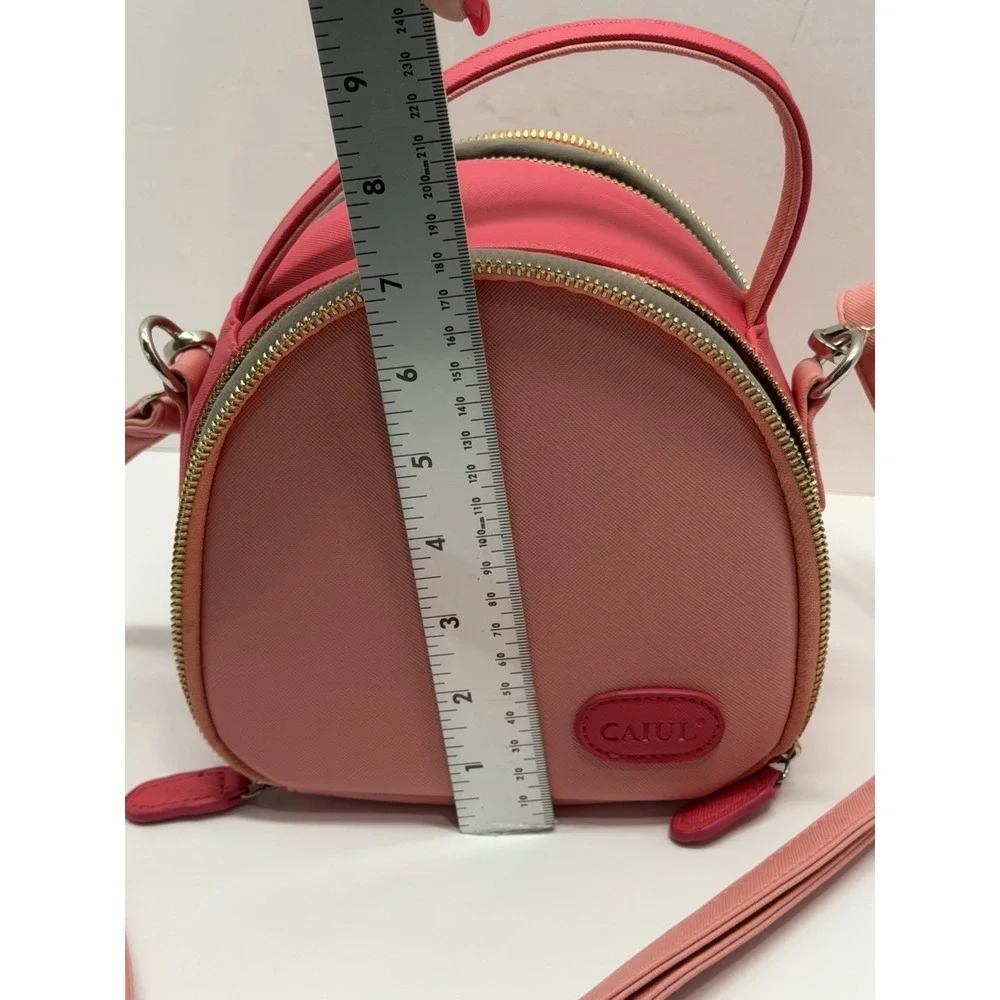CAIUL Synthetic Leather Camera Case Pink w/ Strap for Fujifilm Instax Mini 75